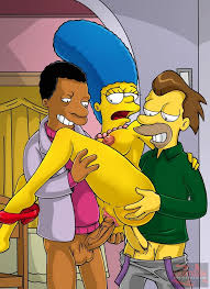 Marge has a threesome with Carl and Lenny – The Simpsons hentai